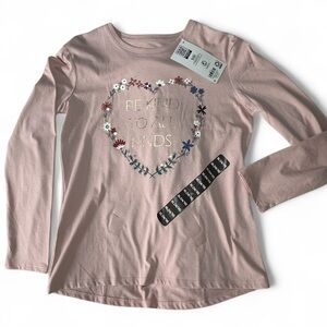 Floral Heart Long Sleeve Tee for girls XL